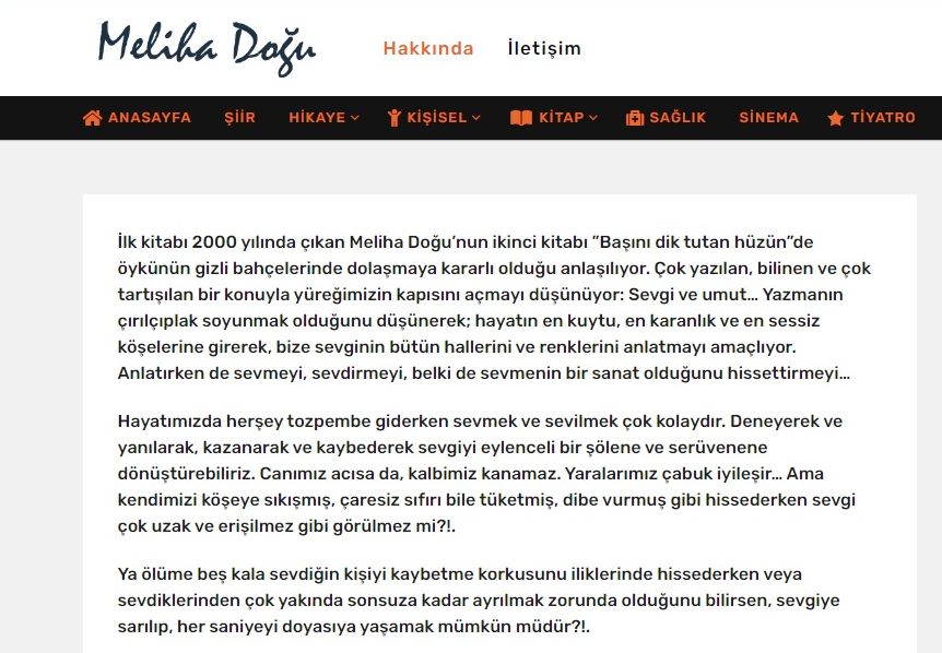 meliha dou'nun resmi sitesi